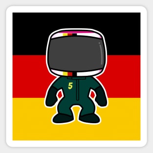 Sebastian Vettel Custom Bobblehead - Flag Edition 2021 Season Sticker